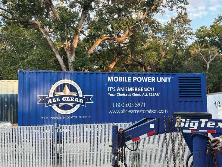An ALL CLEAR mobile power unit: It's an emergency! Your choice is clear, ALL CLEAR
